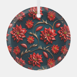 Pretty Poinsettia  ガラスオーナメント