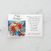 Pretty Poinsettia Plant and Gifts Greeting Card カード (内部)