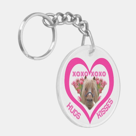 Pretty Pony in Pink Valentine's Day キーホルダー (正面左)