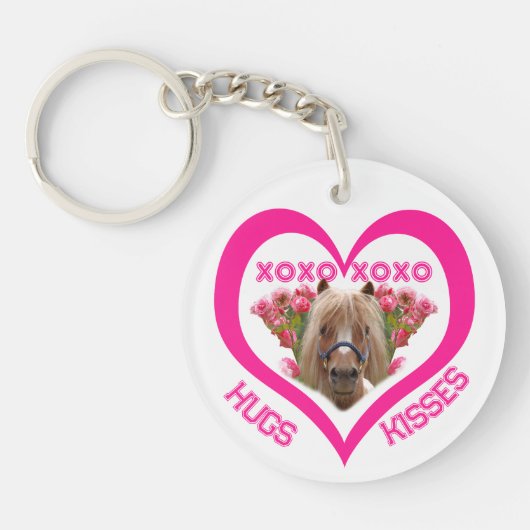 Pretty Pony in Pink Valentine's Day キーホルダー (正面)