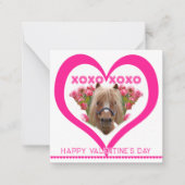 Pretty Pony in Pink Valentine's Day Cards for Kids ノートカード (正面)