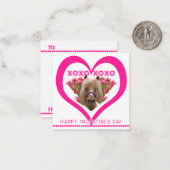 Pretty Pony in Pink Valentine's Day Cards for Kids ノートカード (正面/裏面インサイチュ)