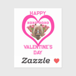 Pretty Pony in Pink Valentine's Day for Kids シール