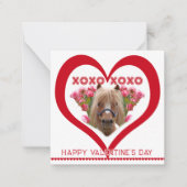 Pretty Pony in Red Valentine's Day Cards for Kids ノートカード (正面)