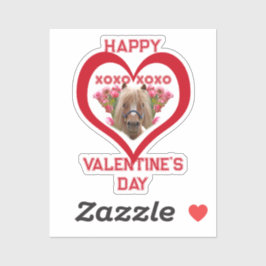 Pretty Pony in Red Valentine's Day for Kids シール