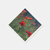 Pretty Poppies in Wild Meadow Photo スタンダードカクテルナプキン (角)