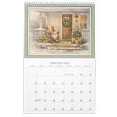 Pretty Porches 2026 – A Watercolor Calendar カレンダー (1月 2026)