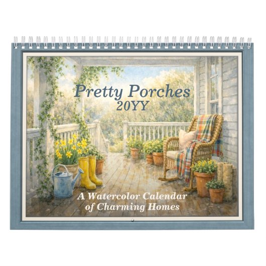 Pretty Porches 2026 – A Watercolor Calendar カレンダー (カバー)