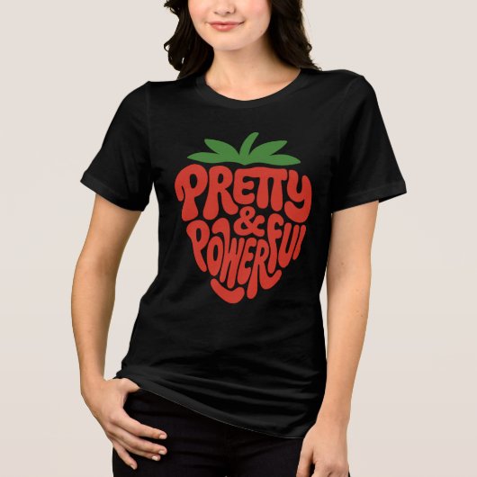 Pretty & Powerful Strawberry Icon トライブレンドＴシャツ (正面)