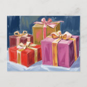 Pretty Presents Watercolor シーズンポストカード (正面)