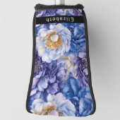 Pretty Pretty Blue Peony Personalized ゴルフヘッドカバー (回転90)