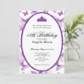 Pretty Purple Butterflies 18th Birthday Debut  招待状 (スタンド正面)