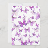 Pretty Purple Butterflies 18th Birthday Debut  招待状 (裏面)