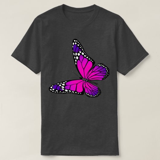 Pretty Purple Butterfly 2 Tシャツ (デザイン正面)