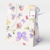 Pretty Purple Butterliesのブライダルシャワー フェイバーボックス (裏面サイド)