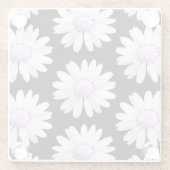 Pretty Purple Dotted Daisy's ガラスコースター (裏面)