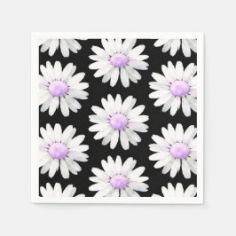 Pretty Purple Dotted Daisy's スタンダードカクテルナプキン