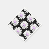 Pretty Purple Dotted Daisy's スタンダードカクテルナプキン (角)