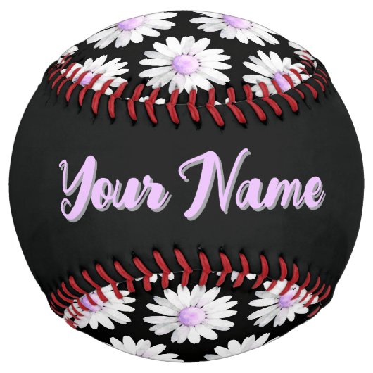 Pretty Purple Dotted Daisy's ソフトボール (裏面)