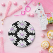 Pretty Purple Dotted Daisy's ペーパープレート (パーティー)
