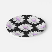 Pretty Purple Dotted Daisy's ペーパープレート (アングル)