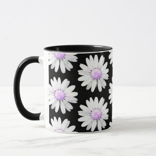 Pretty Purple Dotted Daisy's マグカップ (左)