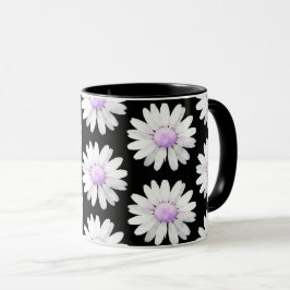 Pretty Purple Dotted Daisy's マグカップ