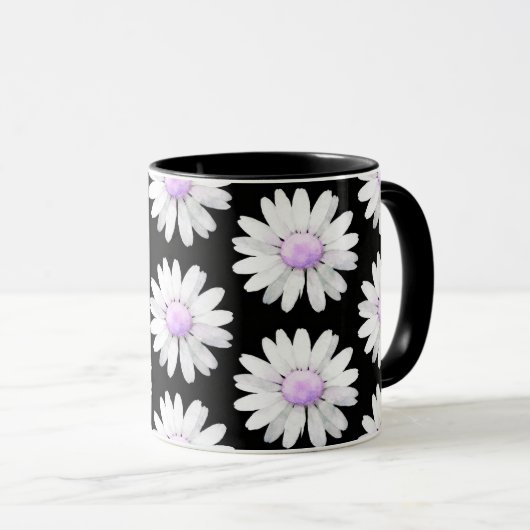 Pretty Purple Dotted Daisy's マグカップ (正面右)