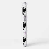 Pretty Purple Dotted Daisy's iPhoneケース (左側面)