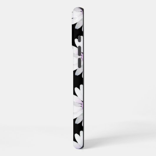 Pretty Purple Dotted Daisy's iPhoneケース (左側面)