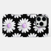 Pretty Purple Dotted Daisy's iPhoneケース (裏面横)