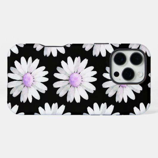Pretty Purple Dotted Daisy's iPhoneケース (裏面横)