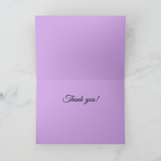 Pretty Purple Dotted Daisy's (personalize) カード (内部)