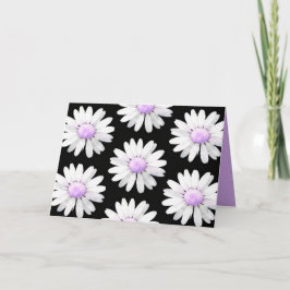 Pretty Purple Dotted Daisy's (personalize) カード