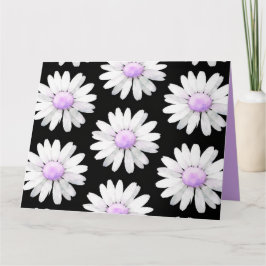 Pretty Purple Dotted Daisy's (personalize) サンキューカード