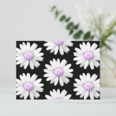 Pretty Purple Dotted Daisy's (personalize) サンキューカード (スタンド正面)