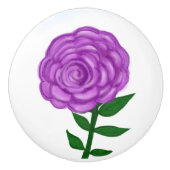 Pretty Purple Floral セラミックノブ (正面)