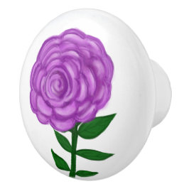 Pretty Purple Floral セラミックノブ