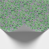 Pretty Purple Floral Pattern ラッピングペーパー (角)