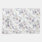 Pretty Purple Flowers   キッチンタオル (横)