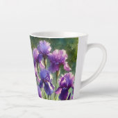 Pretty Purple Irises Floral Coffee / Latte Mug カフェラテマグ (右)