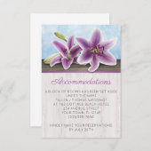 Pretty Purple Lily Accommodations Cards エンクロージャーカード (正面/裏面)