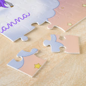 Pretty Purple Sweet Dreams Rainbow Unicorn ジグソーパズル (側面)