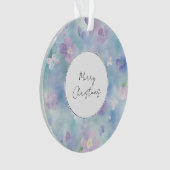 Pretty Purple White Lavender Floral Christmas オーナメント (正面)