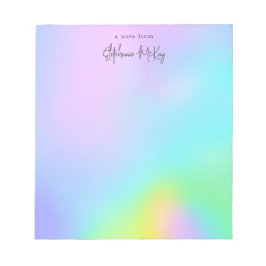 Pretty rainbow gradient personalized ノートパッド