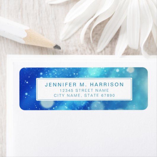 Pretty Rainbow Return Address Labels ラベル (インサイチュ)