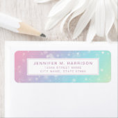 Pretty Rainbow Return Address Labels ラベル (インサイチュ)
