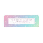 Pretty Rainbow Return Address Labels ラベル (正面)