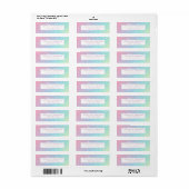 Pretty Rainbow Return Address Labels ラベル (フルシート)