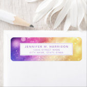 Pretty Rainbow Return Address Labels ラベル (インサイチュ)